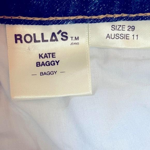 ROLLA'S Kate Baggy Mid Rise Wide Leg Blue Jeans Womens Size 29 New With Tags - Picture 12 of 15